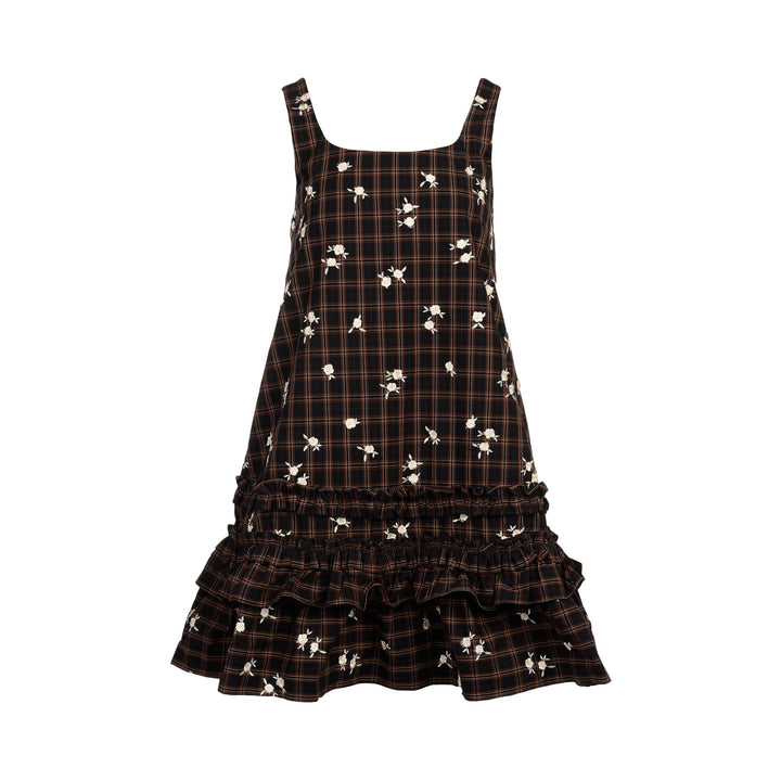 Yarn Dyed Check Mini Dress