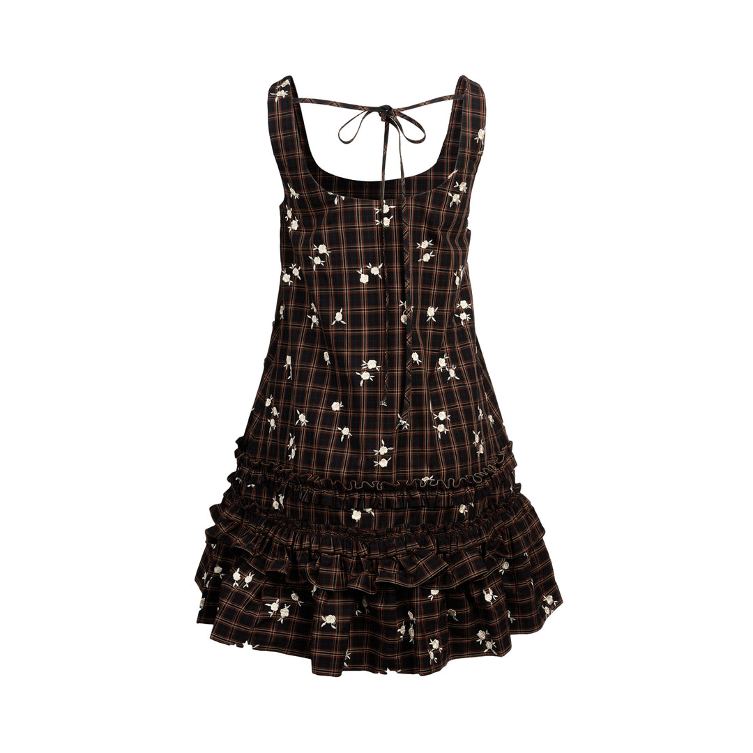 Yarn Dyed Check Mini Dress