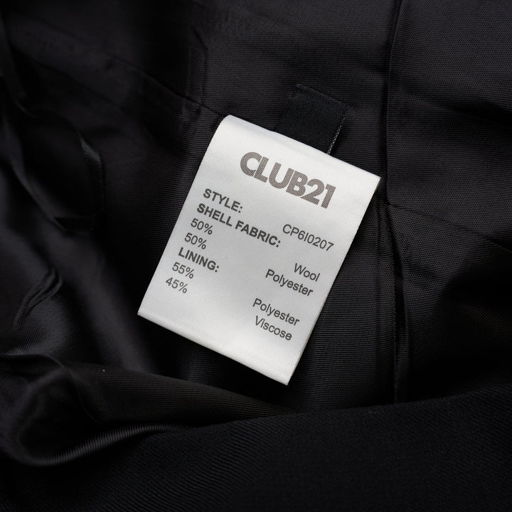 Club21 Collection Lila layered wool blend trousers with a tailored mini skirt overlay and wide-leg silhouette, front view - view 4