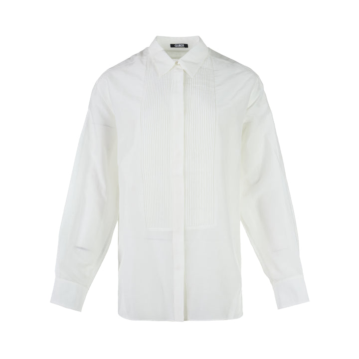 Club21 Collection Soline Pleated Bib Sheer Shirt