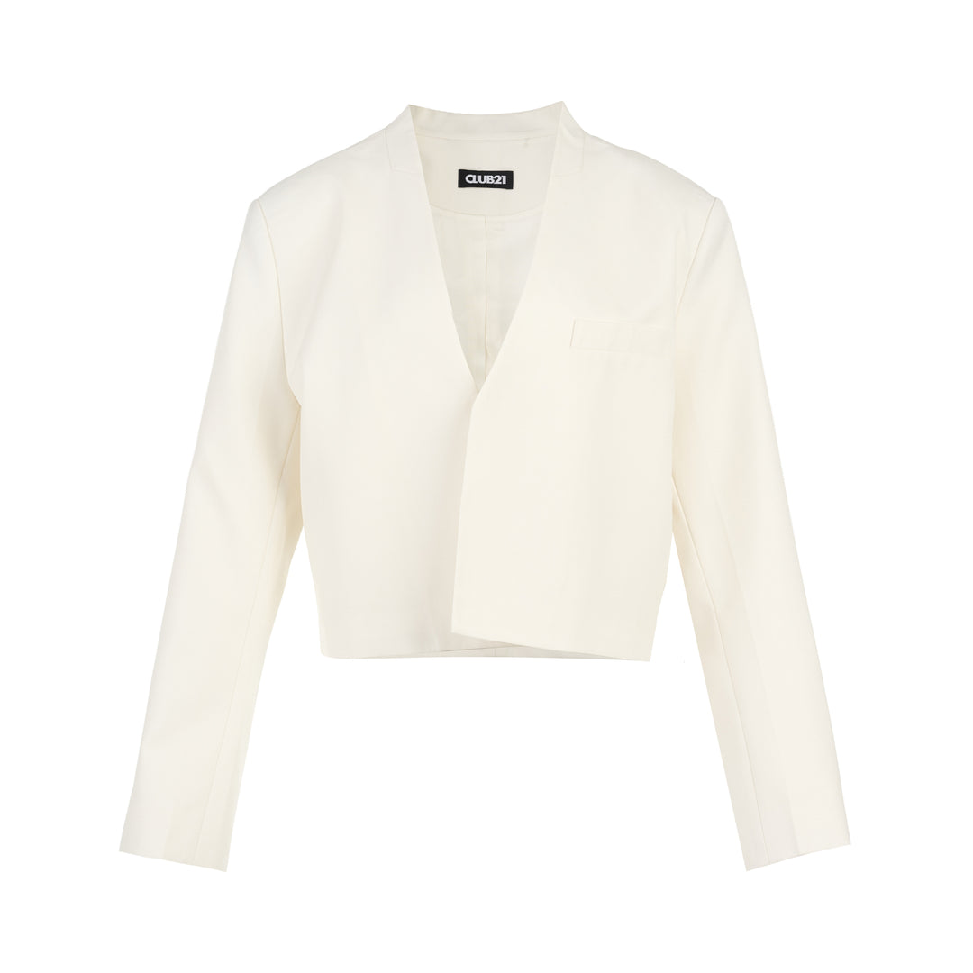Club21 Collection Satorial Wool Mix Cropped Jacket