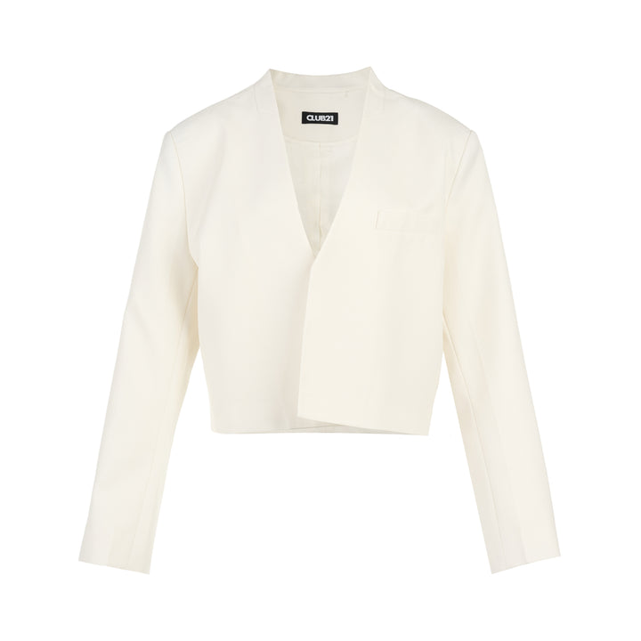 Club21 Collection Satorial Wool Mix Cropped Jacket