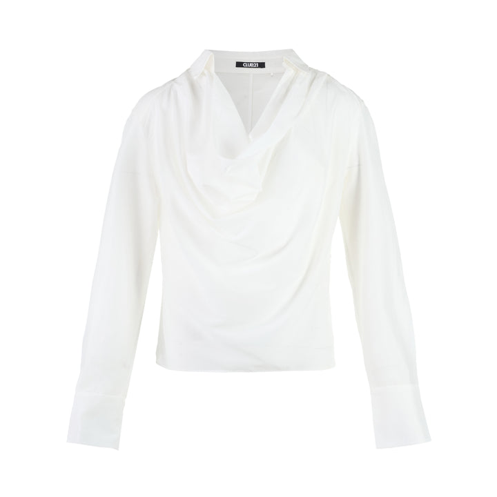 Club21 Collection Juliette Silk Cotton Cowl Neck Blouse