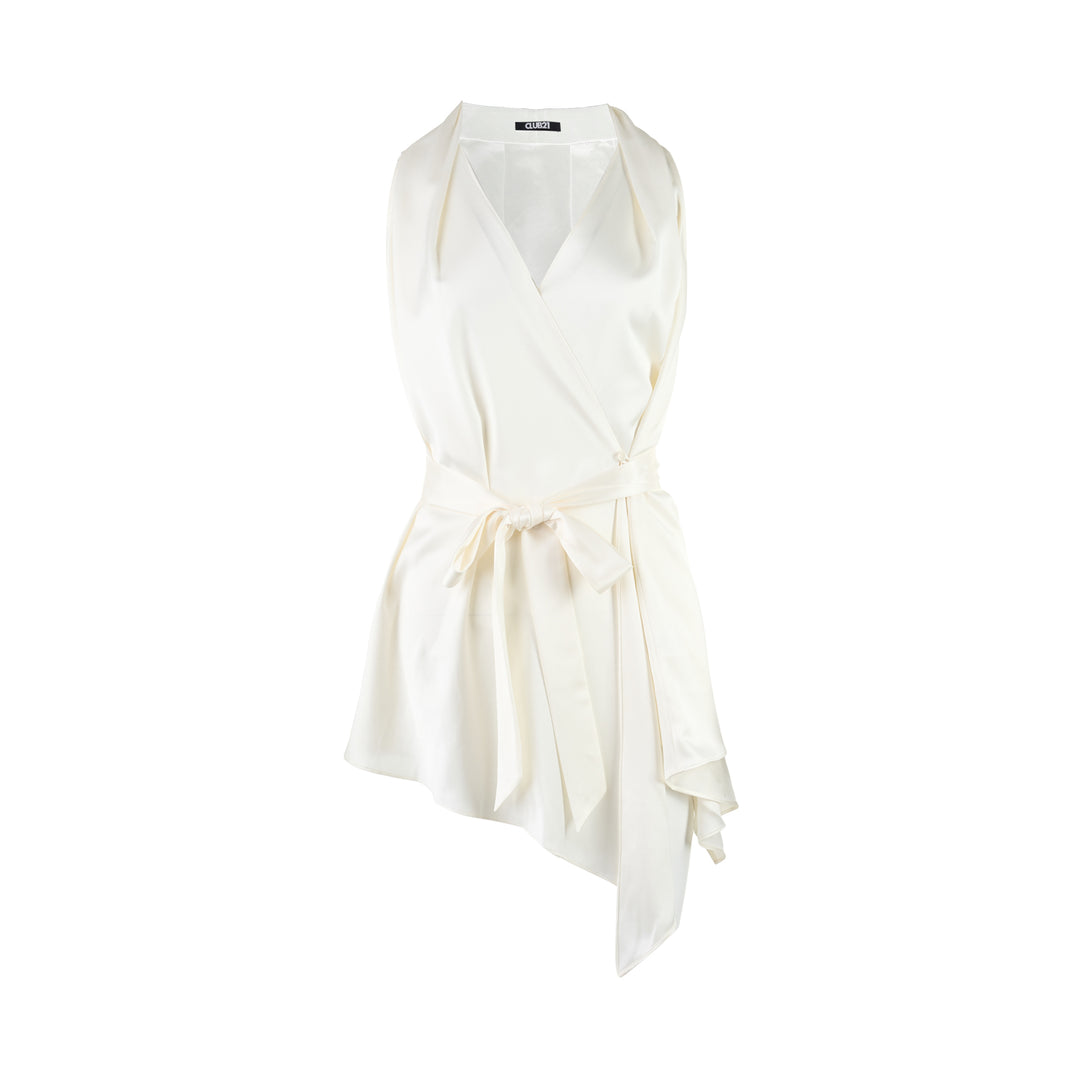 Club21 Collection Clemence Satin Wrap Top