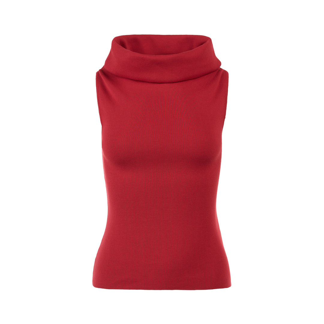 Club21 Collection Sleeveless Roll Neck Knit Top