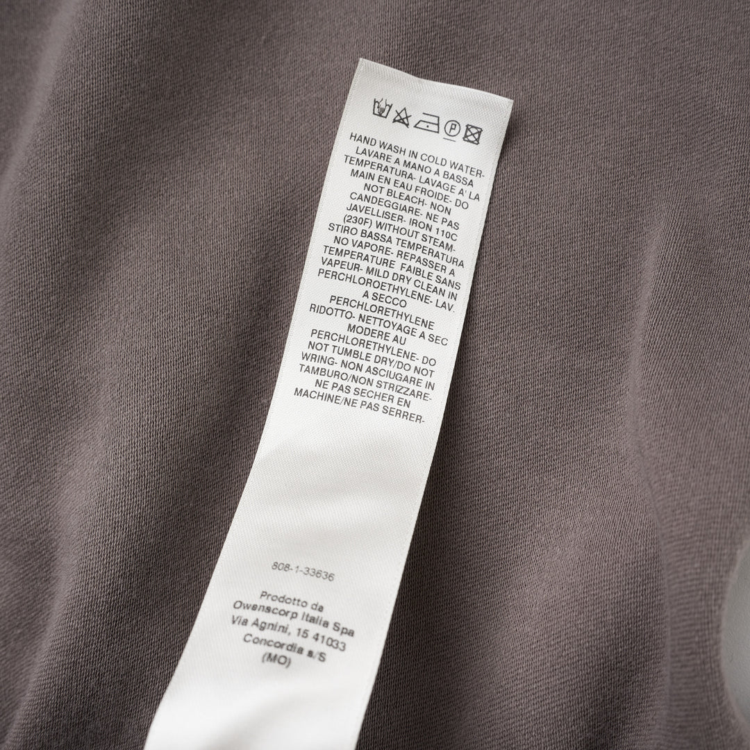 Rick Owens Wide Bela Pants in taupe grey with elasticated drawstring waist, zip-front detail and wide-leg silhouette, shown from the front - view 4