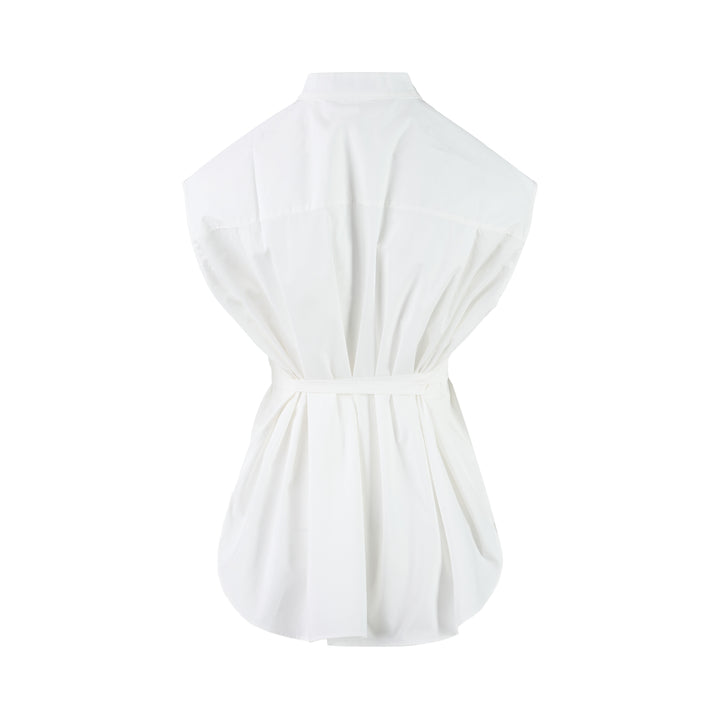 Club21 Collection Edith Structured Cotton Sleeveless Shirt - view 2