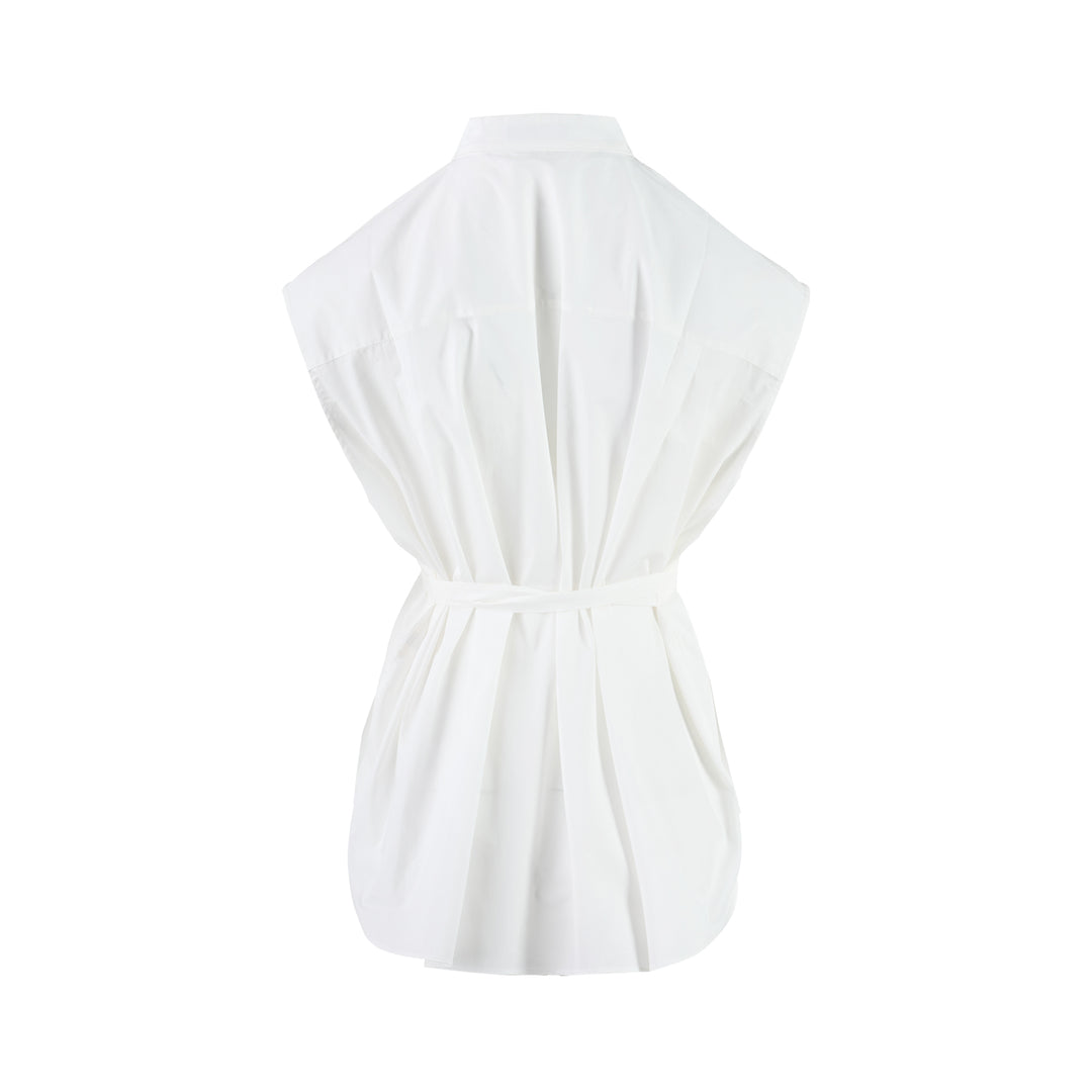 Edith Structured Cotton Sleeveless Shirt