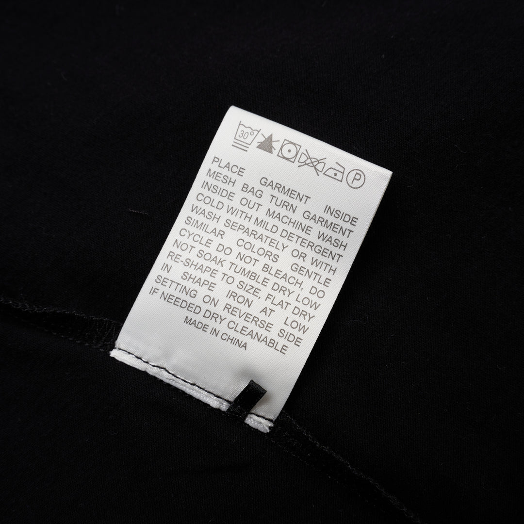 Black long sleeve cotton jersey Henley top with round neckline and five-button placket from Club21 Collection - view 4