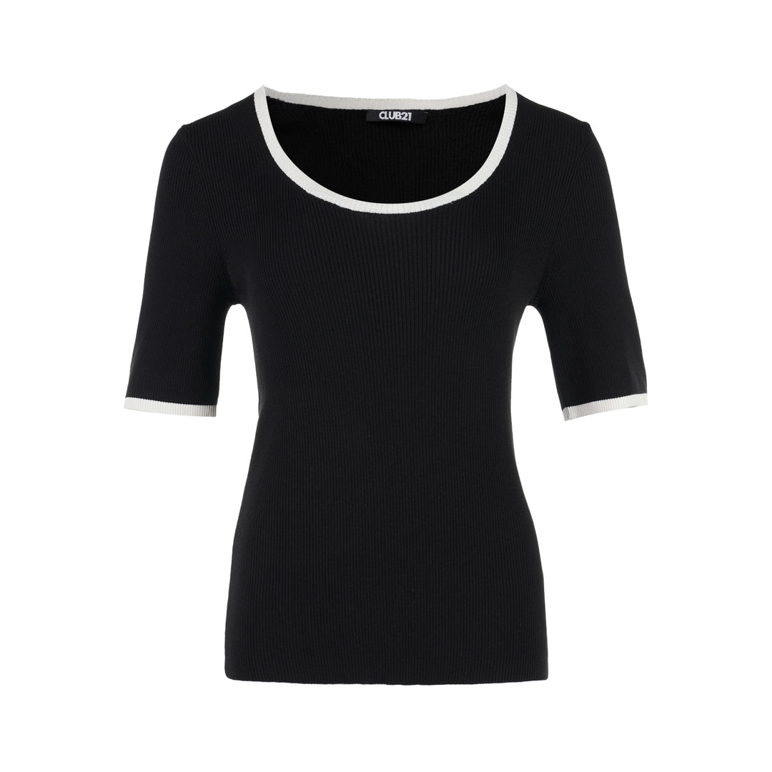 Club21 Collection Genevive Silk Cotton Knit Top