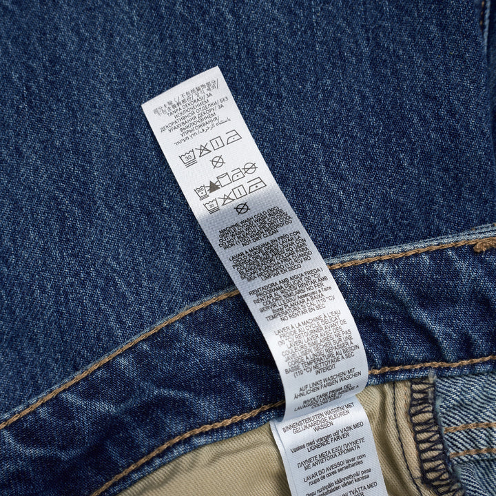 rag & bone Cam Ankle Straight Jeans in mid-blue washed denim with relaxed straight leg and cropped ankle hem, shown flat from the front - view 4