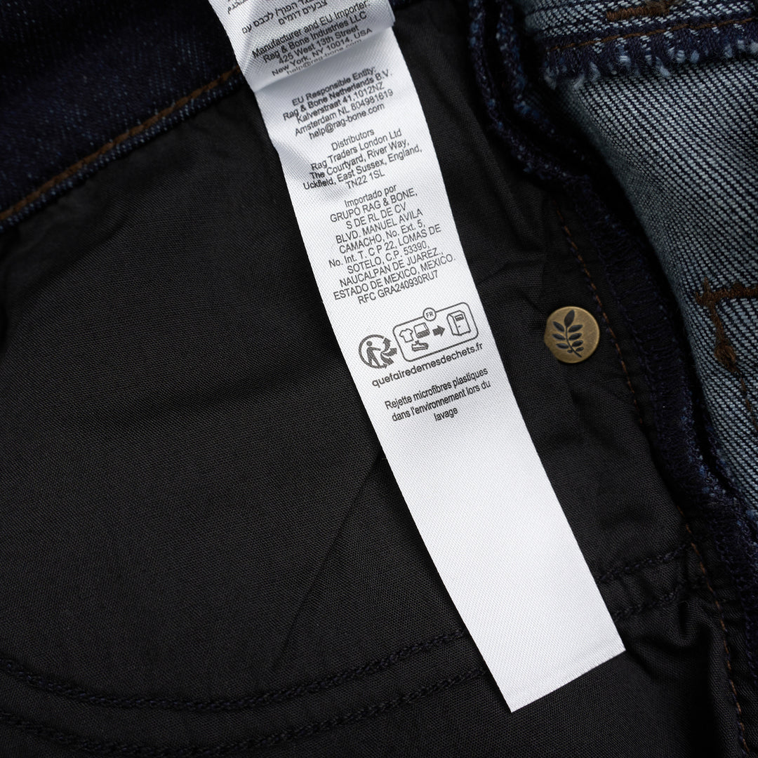 rag & bone Sutton Full Slim Cigarette Jeans in dark indigo denim, shown from the front - view 7