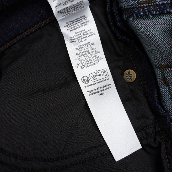 rag & bone Sutton Full Slim Cigarette Jeans in dark indigo denim, shown from the front - view 7