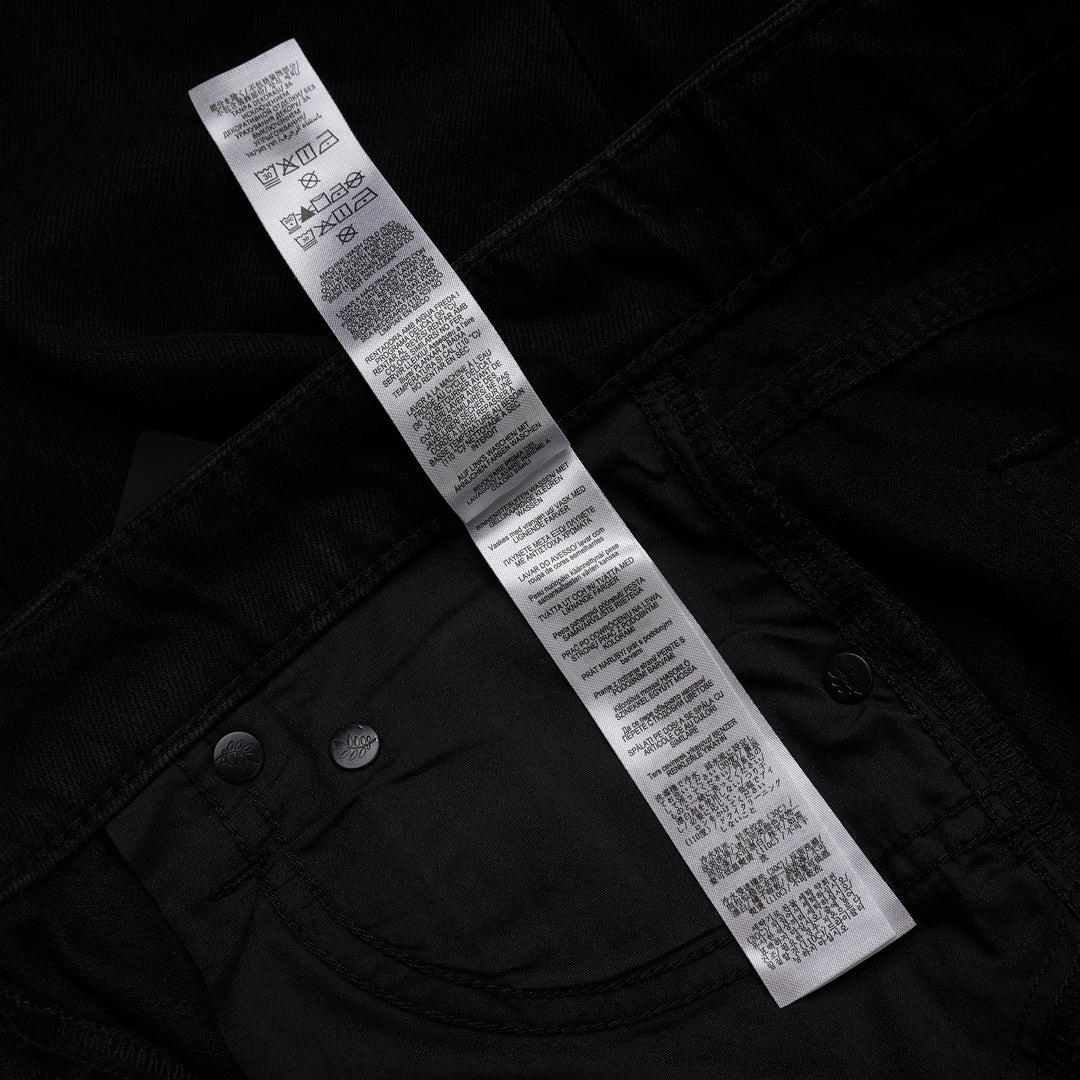 rag & bone Cam Full Straight Jeans in washed black denim, shown from the front with low-rise waist and full straight leg - view 4