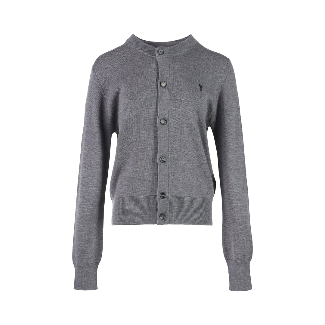 AMI Quota Crewneck Cardigan