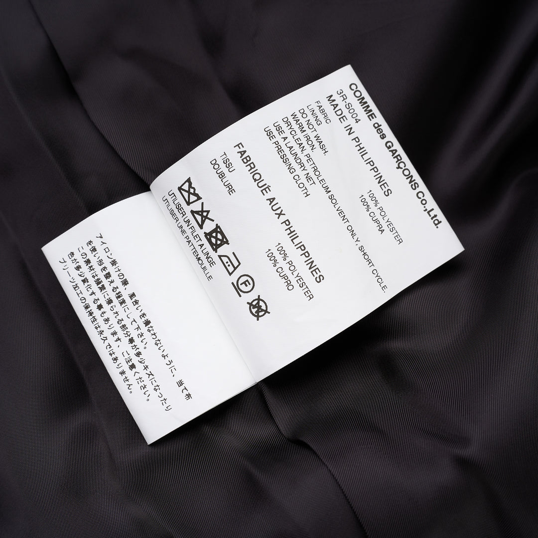 Black satin midi skirt with elasticated waist and three tiers of gathered ruffles at the hem by Noir Kei Ninomiya - view 4