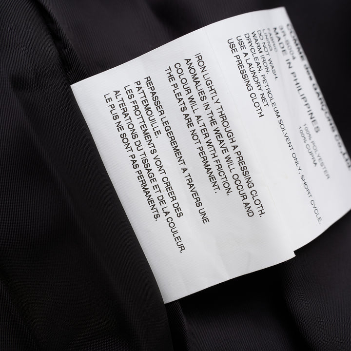 Black satin midi skirt with elasticated waist and three tiers of gathered ruffles at the hem by Noir Kei Ninomiya - view 5