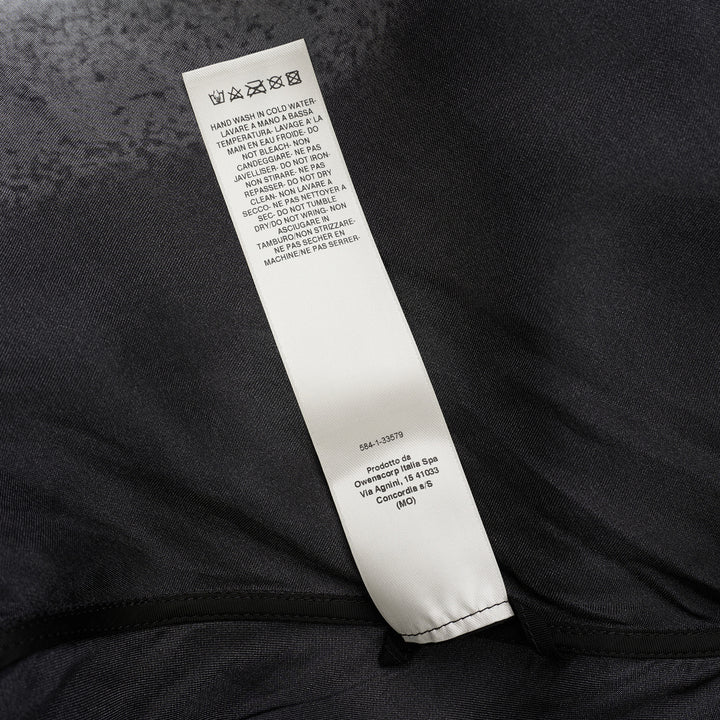 Rick Owens Dagger Gown in black, a floor-length draped column dress with cap sleeves and a pale ombré gradient running down the back - view 3