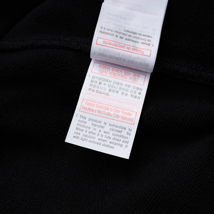 Wooyoungmi black pullover hoodie with drawstring hood, kangaroo pocket and tonal logo patch on the chest - view 8