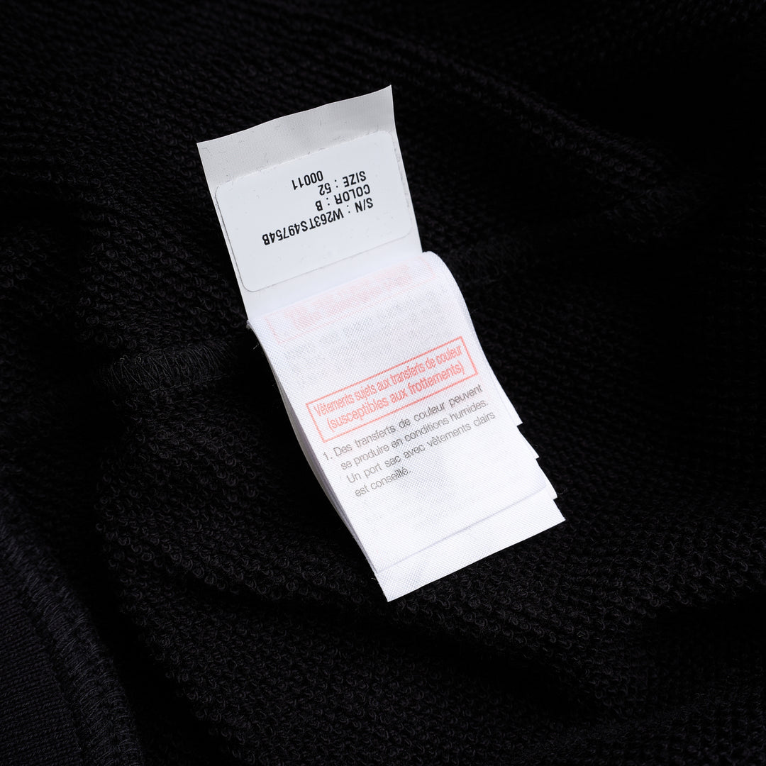 Black Wooyoungmi zip-up hoodie with padlock-style zip pull, stud-detailed kangaroo pockets and small gold logo on the chest - view 9