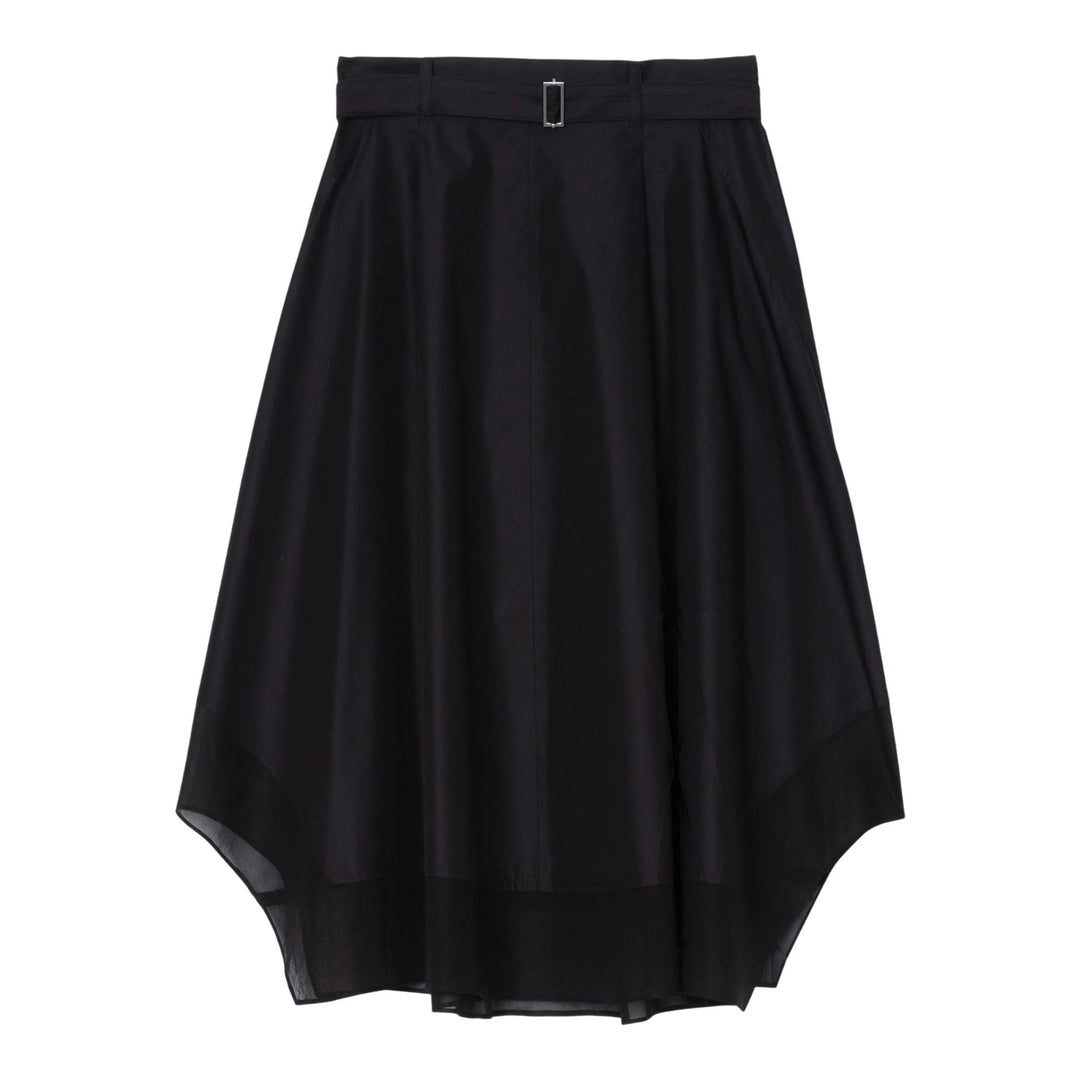 Club21 - 3.1 Phillip Lim - Belted Flounce Midi Skirt With Chiffon - SKIRTS - Black