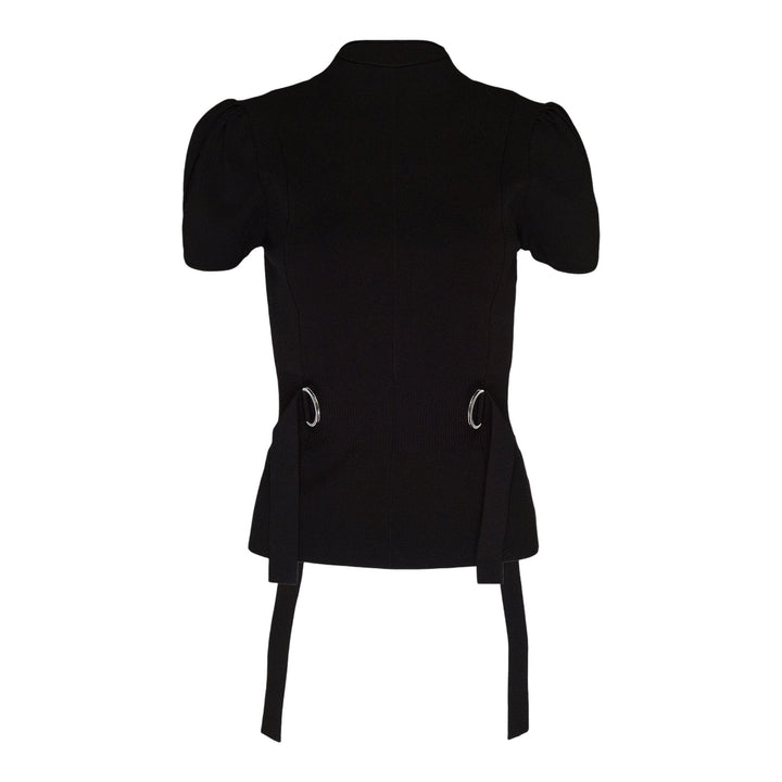 Club21 - 3.1 Phillip Lim - Compact Rib Tulip Top - KNIT TOPS - Black