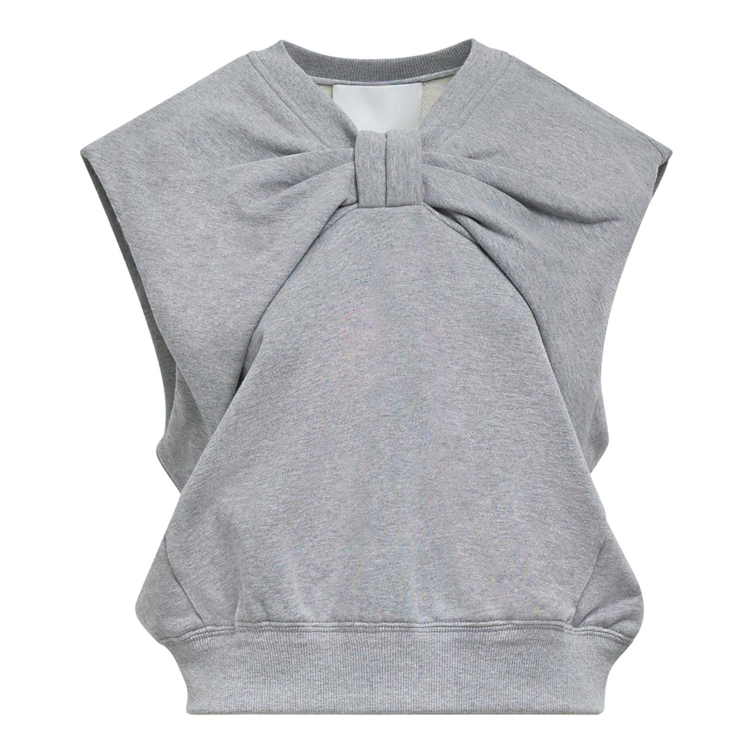 Club21 - 3.1 Phillip Lim - Draped Bow French Terry Top - KNIT TOPS - Grey