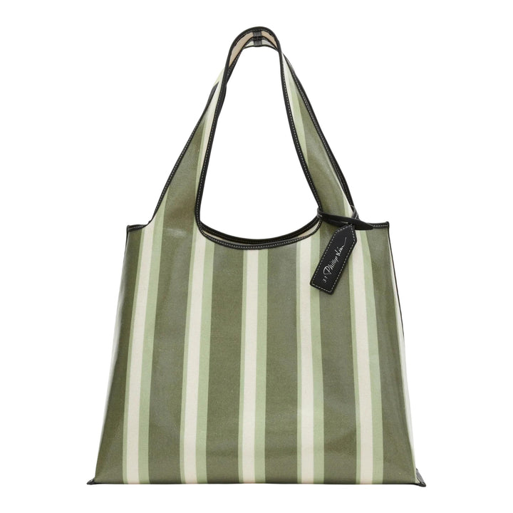 Club21 - 3.1 Phillip Lim - Dual Stripe Market Tote - TOTES - Green