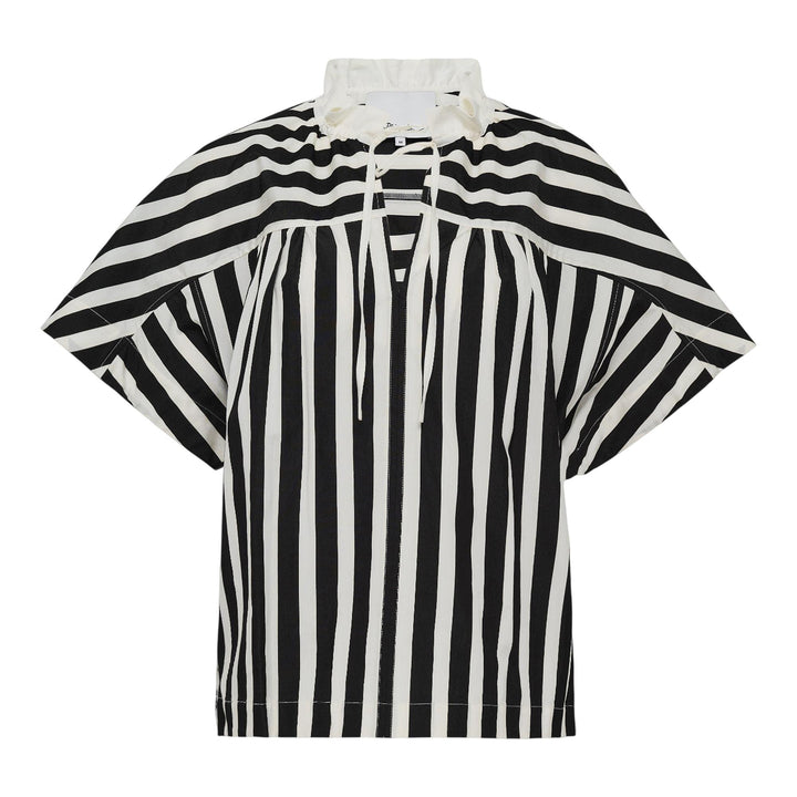 Club21 - 3.1 Phillip Lim - Striped Open Neck Top With Ties - WOVEN TOPS - Stripes