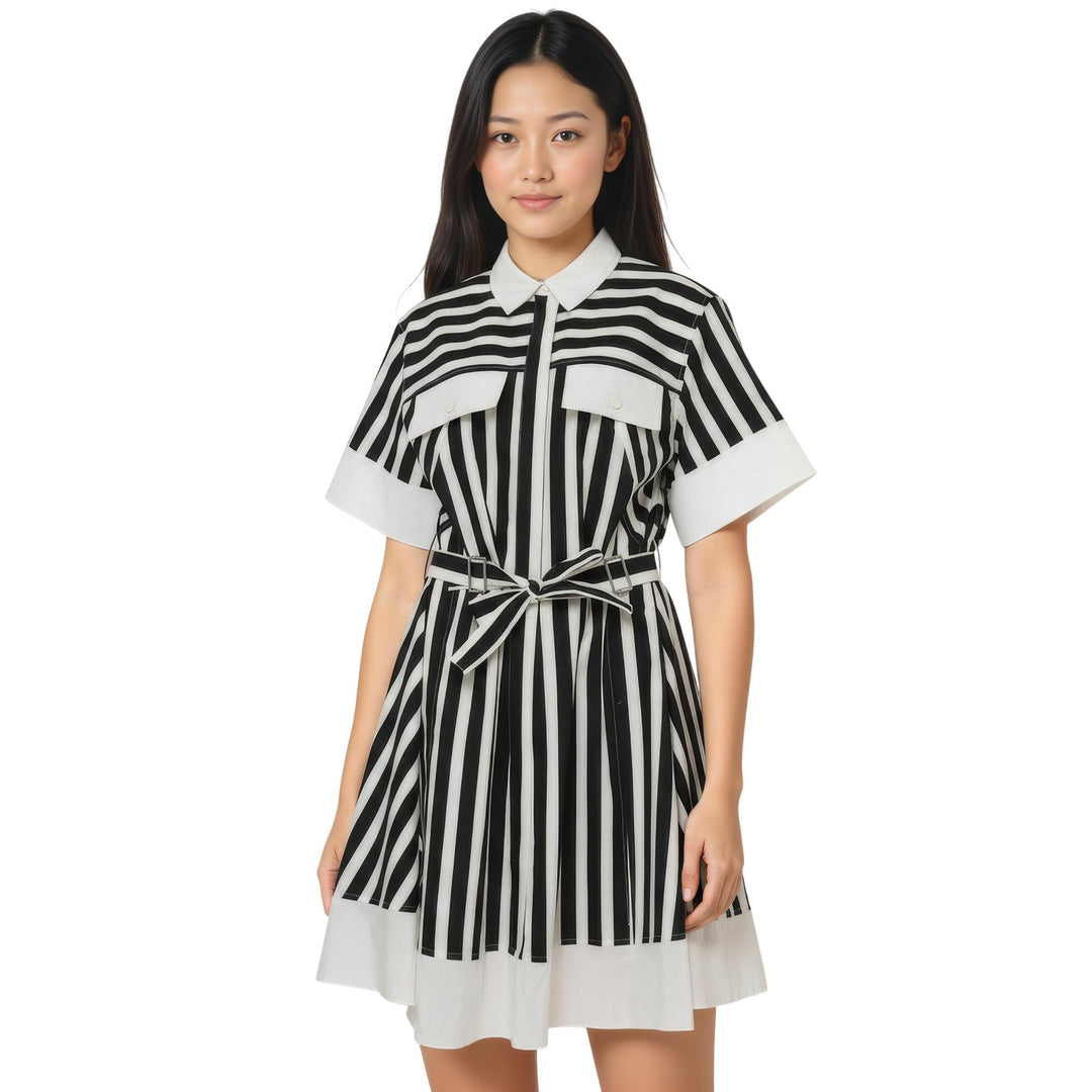 Club21 - 3.1 Phillip Lim - Striped Short Sleeve Shirt Dress - WOVEN DRESSES - Stripes
