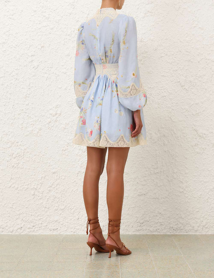 Lucky Lace Plunge Mini Dress