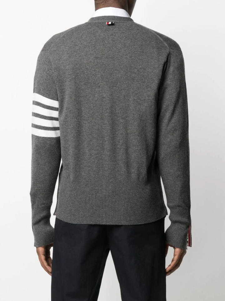 Classic V-Neck 4-Bar Cardigan