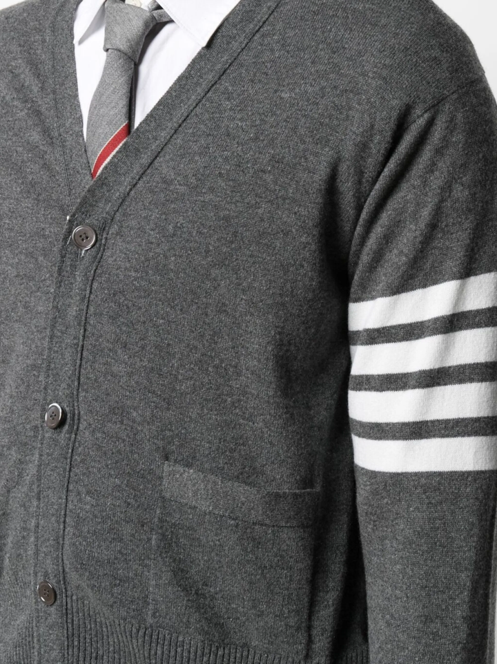 Classic V-Neck 4-Bar Cardigan