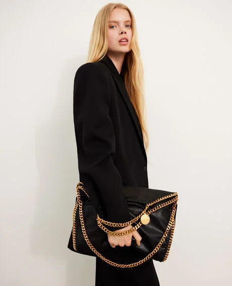 3 Chain Eco Shaggy Deer With Gold Chain Tote Bag