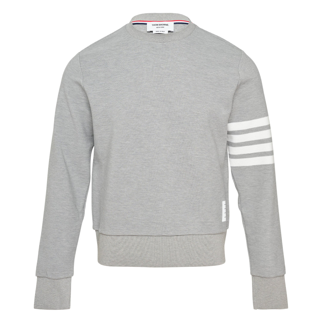 4-Bar Cotton Pullover Sweatshirt