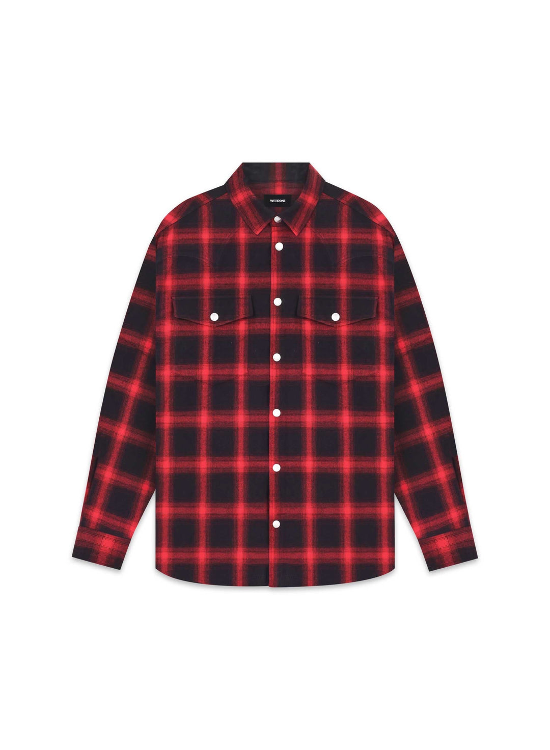 Red Loose Fit Flannel Shirts