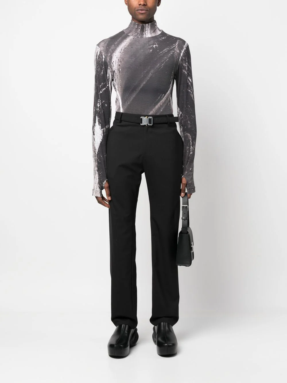 Metal Buckle Suit Pant