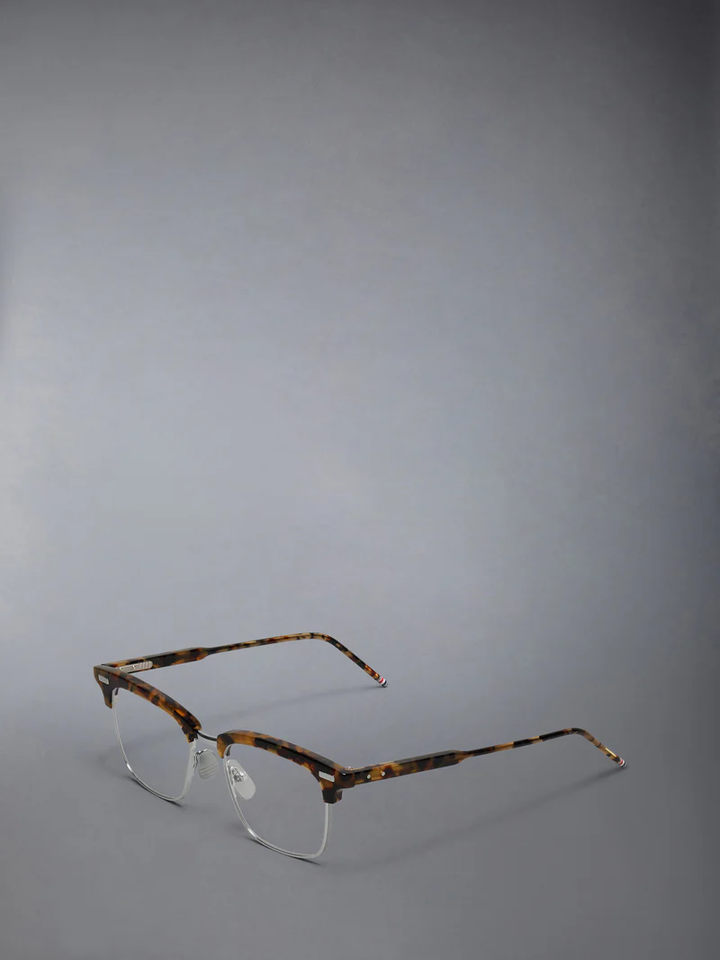 Acetate And Titanium Rectangular Eyeglasses Unisex