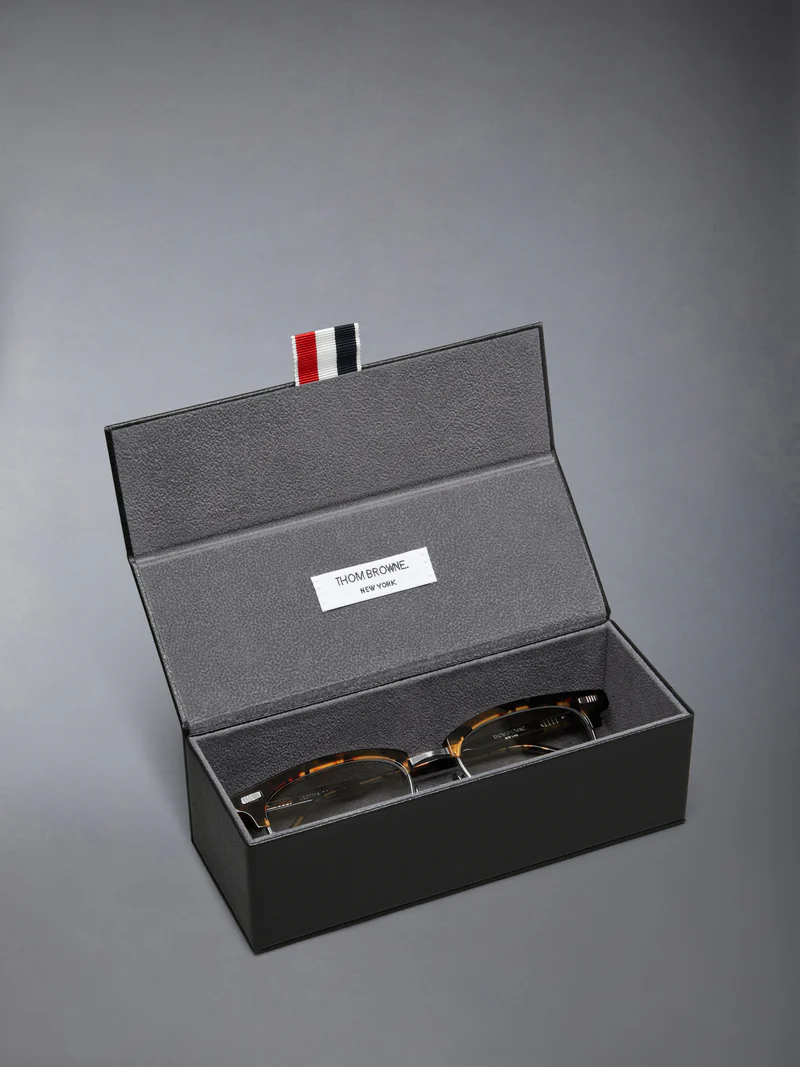 Acetate And Titanium Rectangular Eyeglasses Unisex
