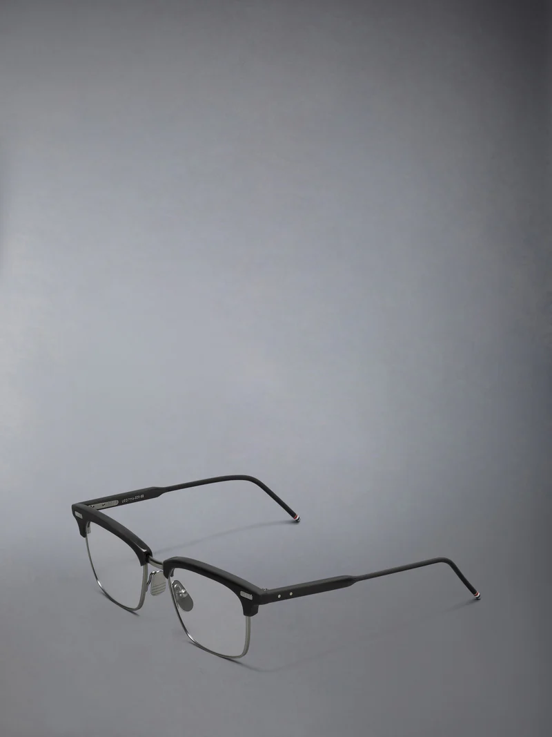 Acetate Titanium Rectangular Eyeglasses