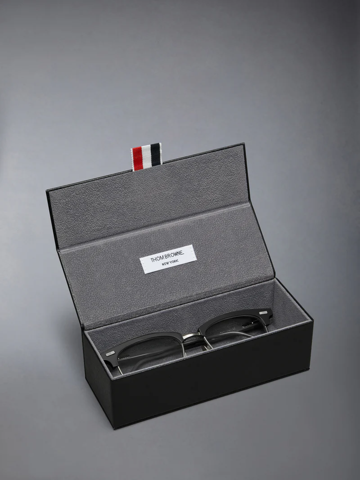 Acetate Titanium Rectangular Eyeglasses