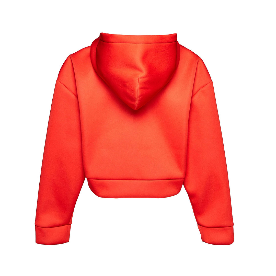 Neoprene Hooded Cropped Sweatshirt