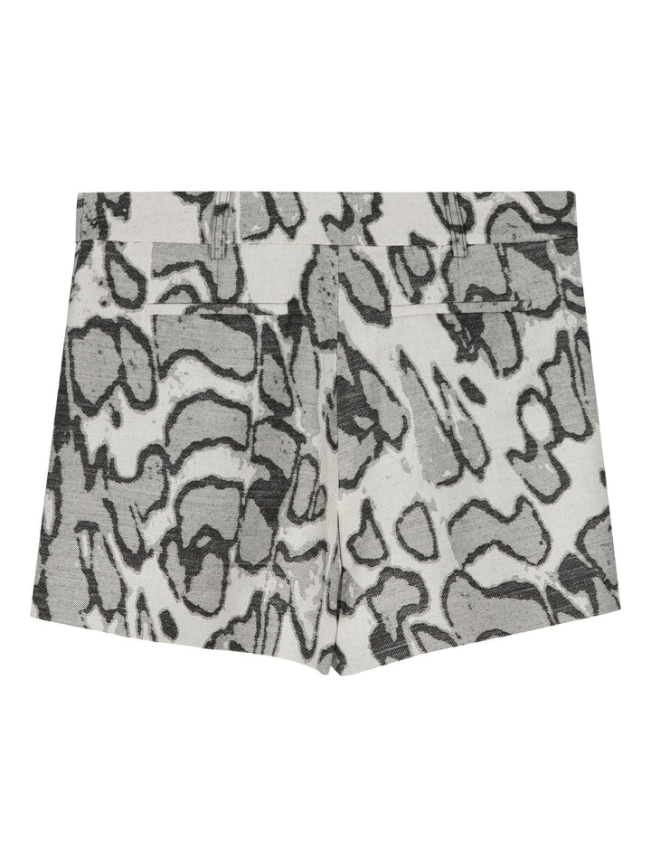 Animal Print Tailored Shorts