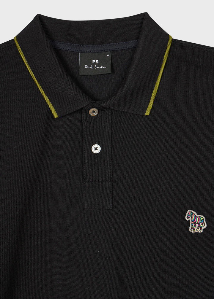 Mens Slim Polo Zebra Badge