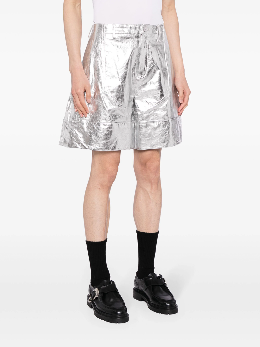 Wide Leg Chaps Shorts