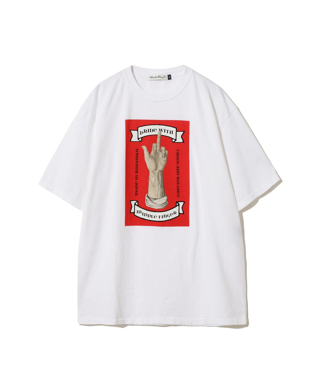 White Pride With Middle Finger Tee