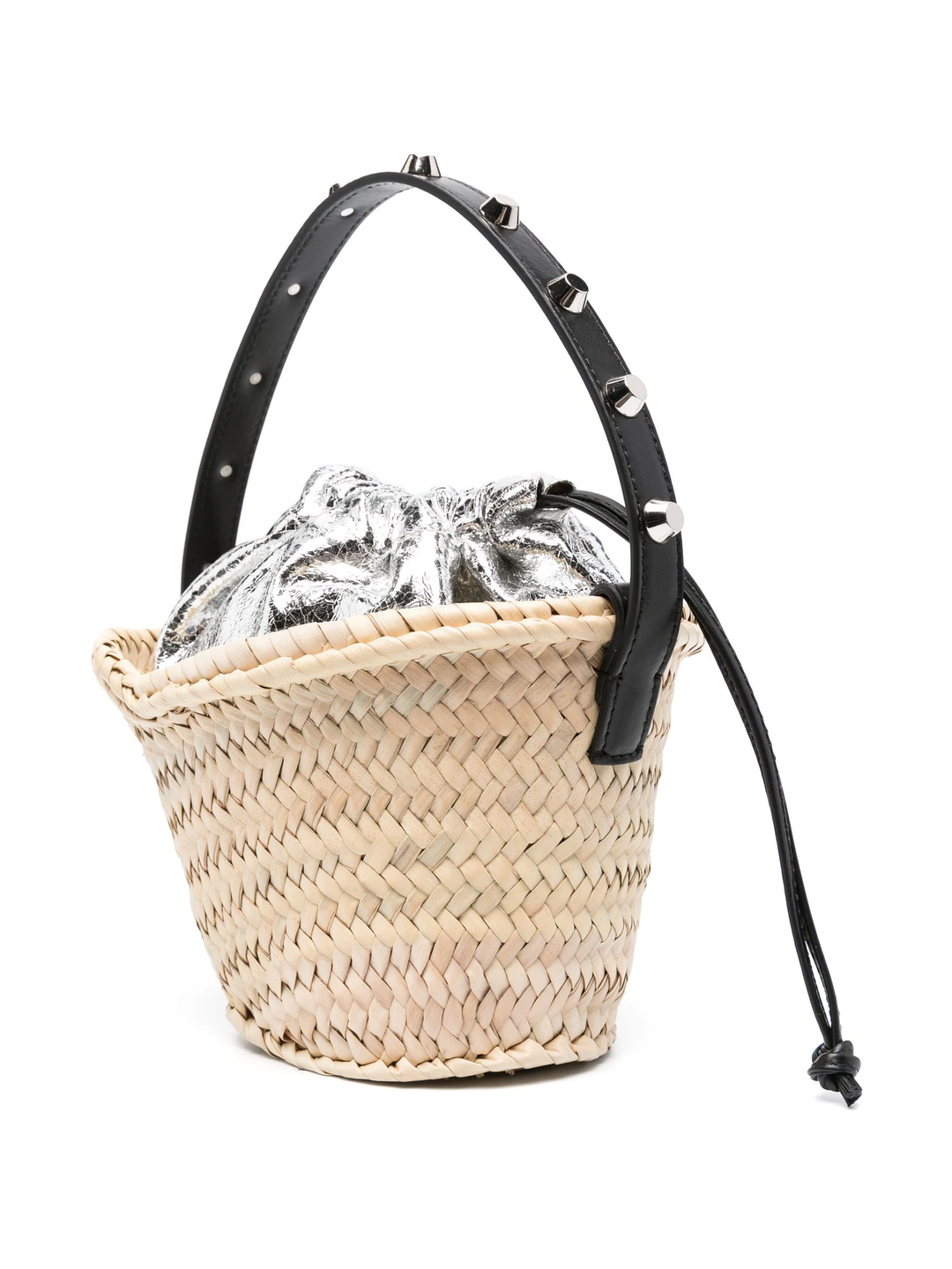 Mini Bucket Bag Black Silver