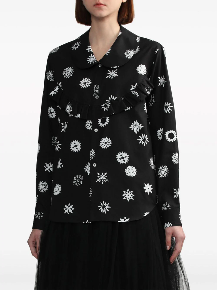Filip Pagowski Print Ruffle Blouse