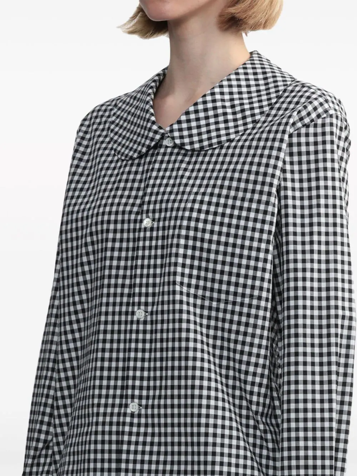 Peter Pan Collar Ginghem Shirt