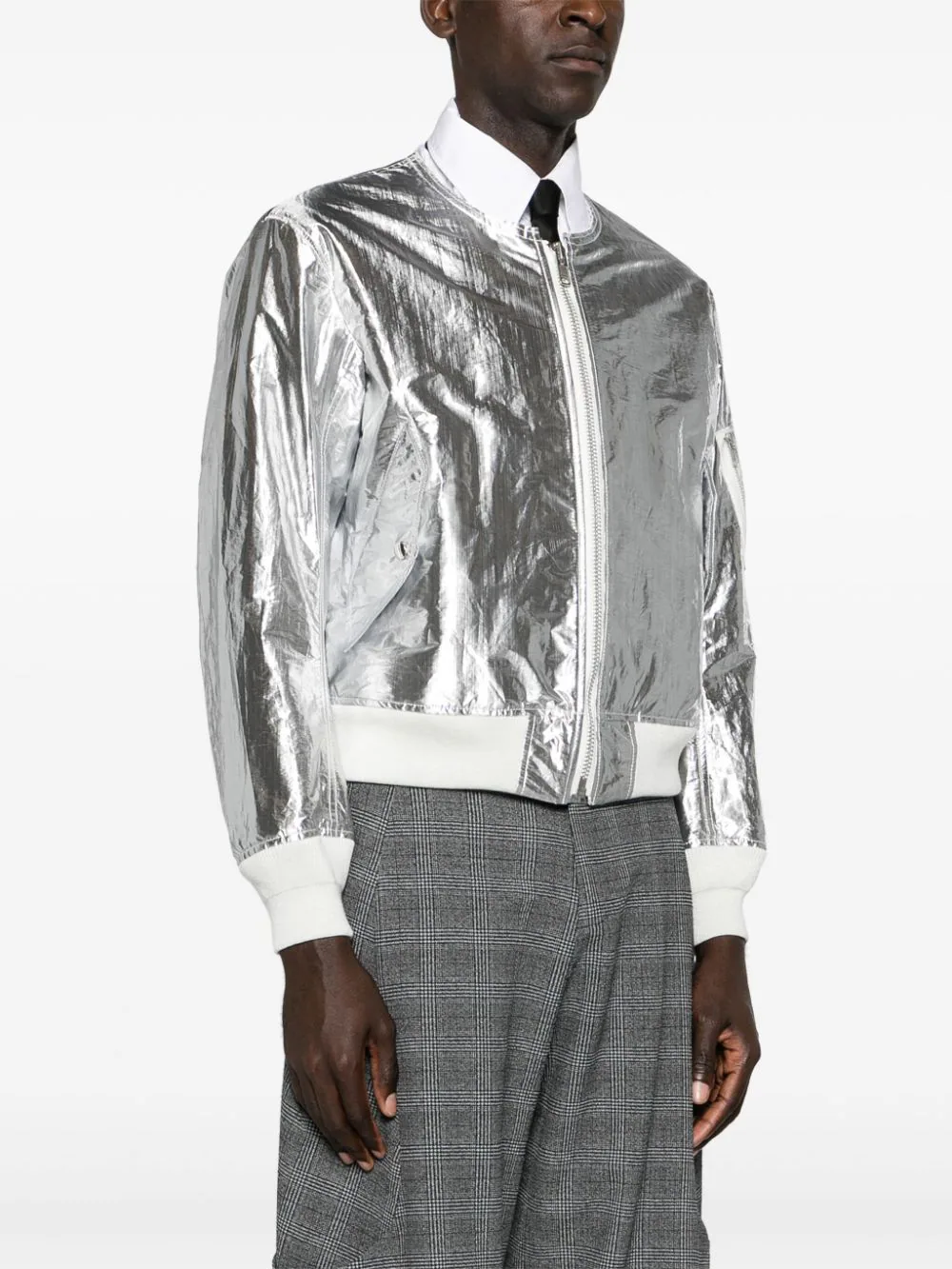 Silver Taffeta Ma Jacket